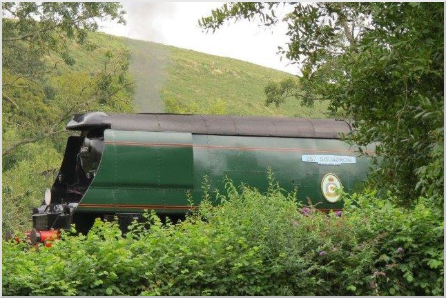 34072 at Corfe castle 2020