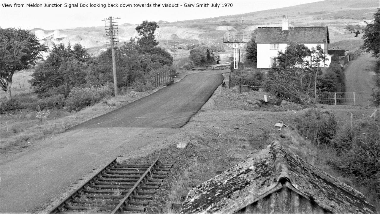 Meldon Junction from box towards quarry 1970