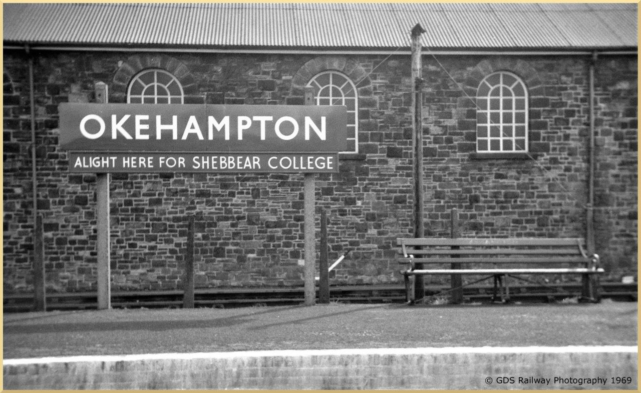 1969 Okehampton sign