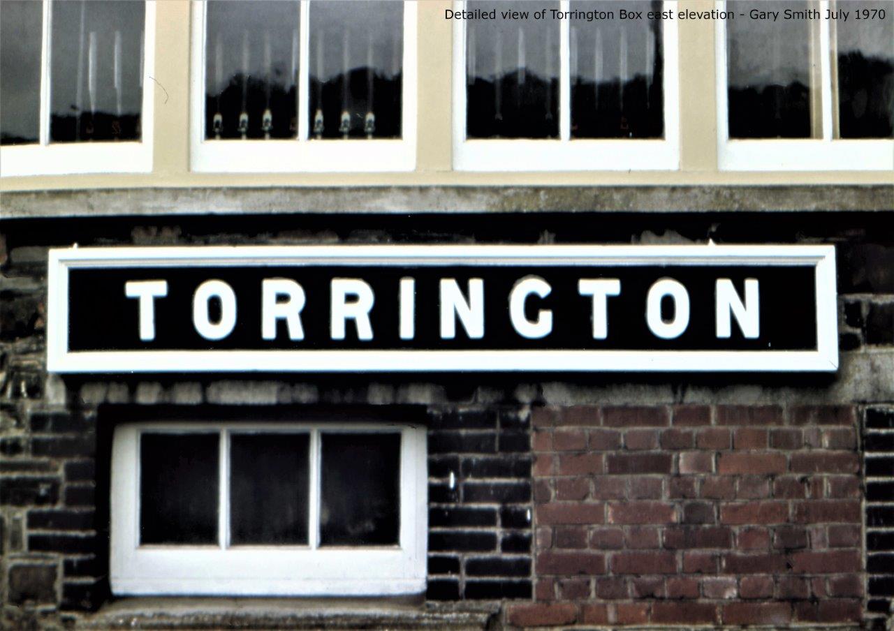 Front elevation of Torrington signal box