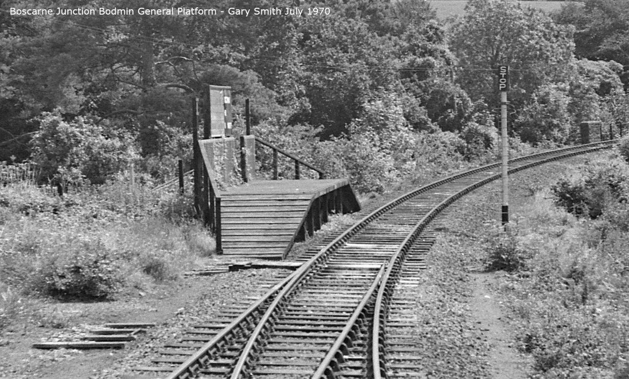 Boscarne Junction towards Bodmin General in July 1970